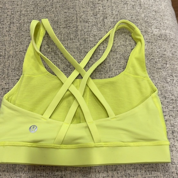 Lululemon neon yellow sports bra. Size 2 - Picture 2 of 4